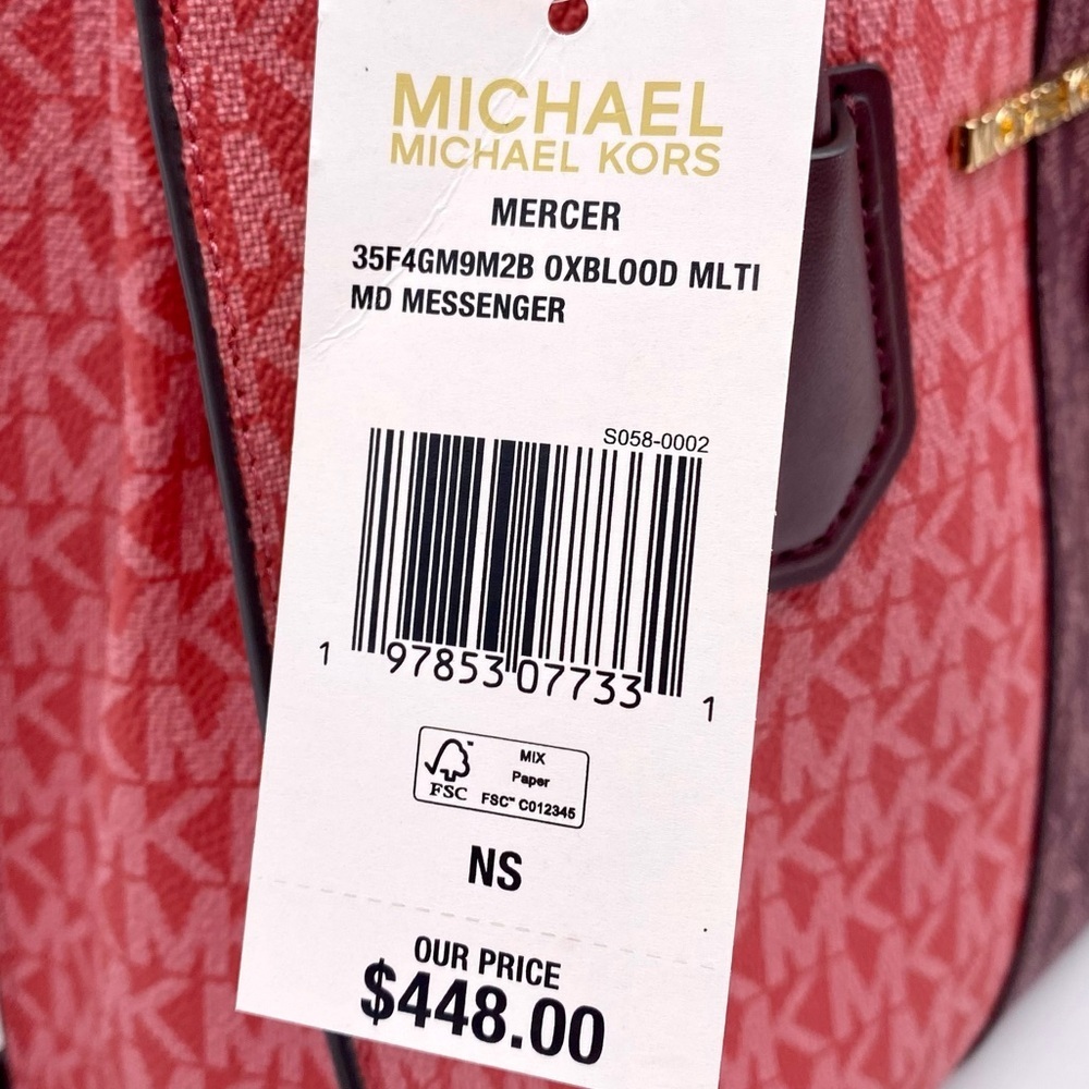 Michael Kors Mercer Medium Two-Tone Logo Crossbody Bag - Picture 15 of 15